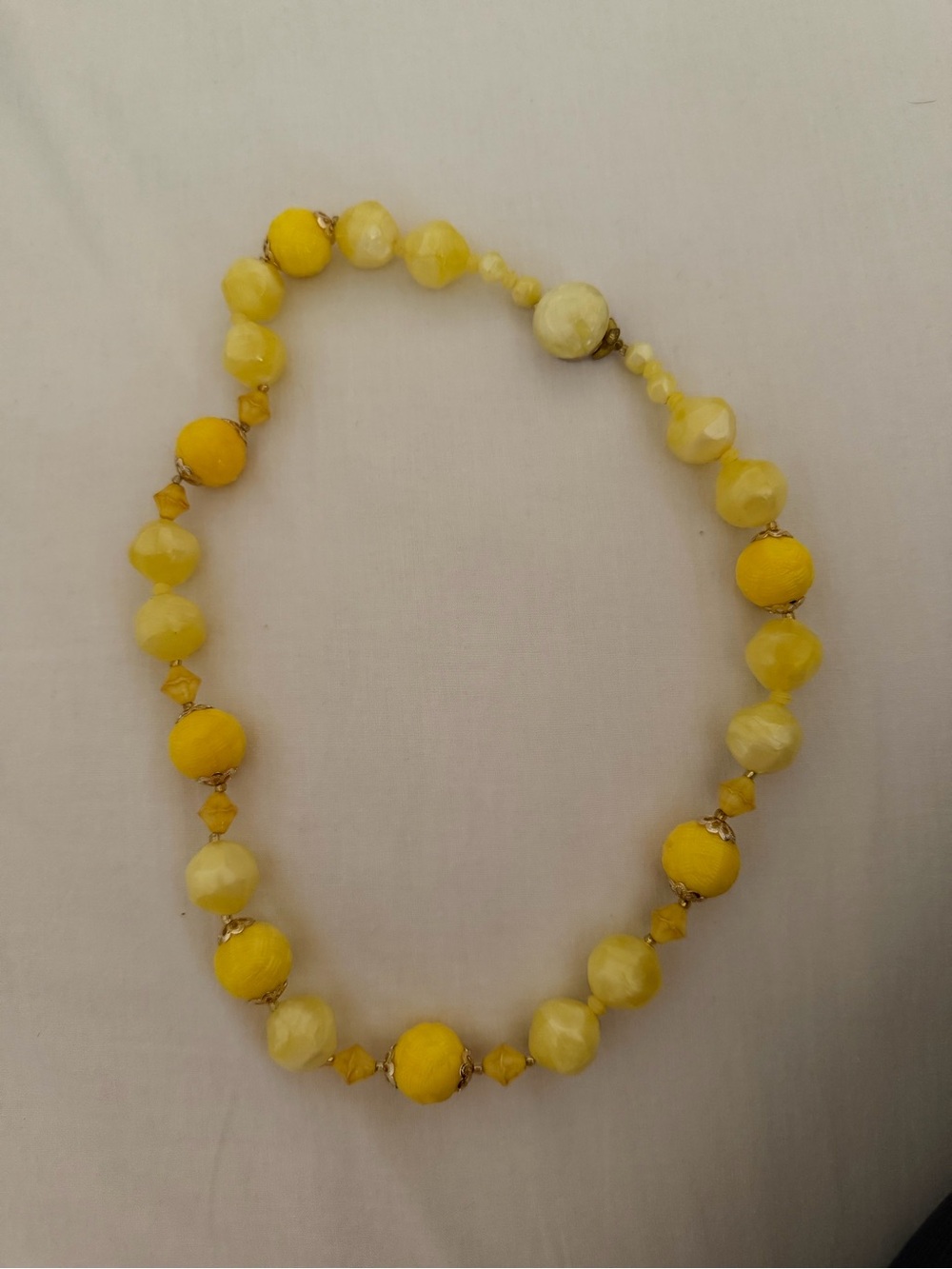 Yellow Beaded Women's Necklace